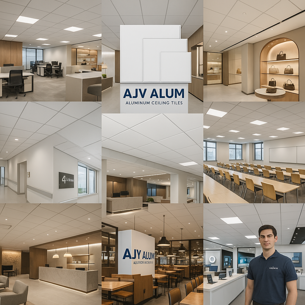 برند AJV آلوم؛ نوآوری و کیفیت در تولید تایل آلومینیومی لبه‌دار