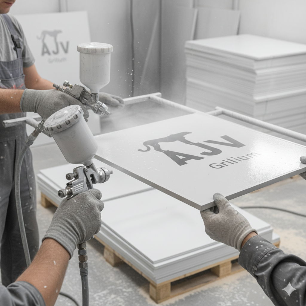 تکنولوژی رنگ الکترواستاتیک در سقف‌های آلومینیومی AJV و تأثیر آن بر دوام و زیبایی فضا