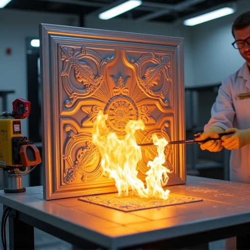 تایل آلومینیومی AJV  تا چند درجه سانتی گراد مقاوم دربرابر آتش است ؟