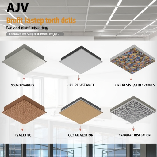 قیمت انواع تایل سقف کاذب AJV و استاندارد آنها