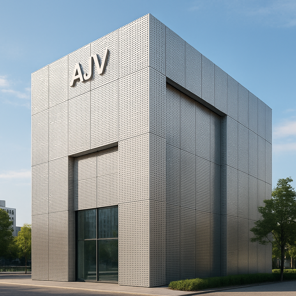 قیمت نمای دو پوسته ساختمان با ورق آلومینیومی پانچ متال